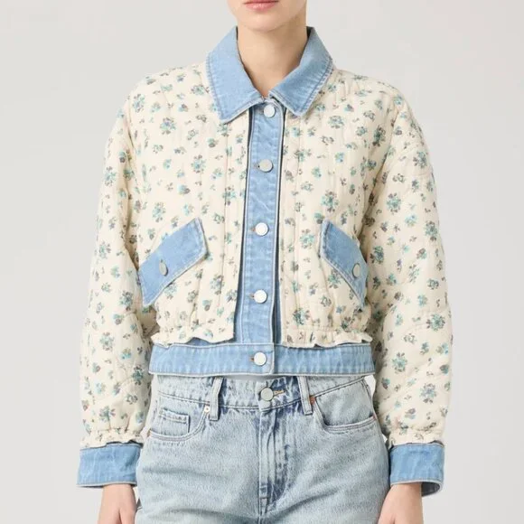 Blank NYC Floral Denim Jacket - Picture 6 of 7